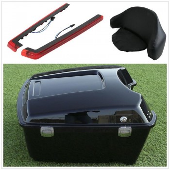 Motorcycle Moto 13.1 King Tour Pak Trunk Backrest amp; Side Light For Harley Touring Models Electra Road Glide 97-13