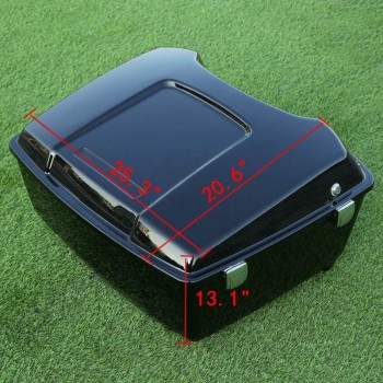 Motorcycle Moto 13.1 King Tour Pak Trunk Backrest amp; Side Light For Harley Touring Models Electra Road Glide 97-13