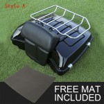 Motorcycle Razor Chopped King Tour Pak Luggage Rack Backrest For Harley Touring Road King Street Electra Glide FLHR FLHX FLTR