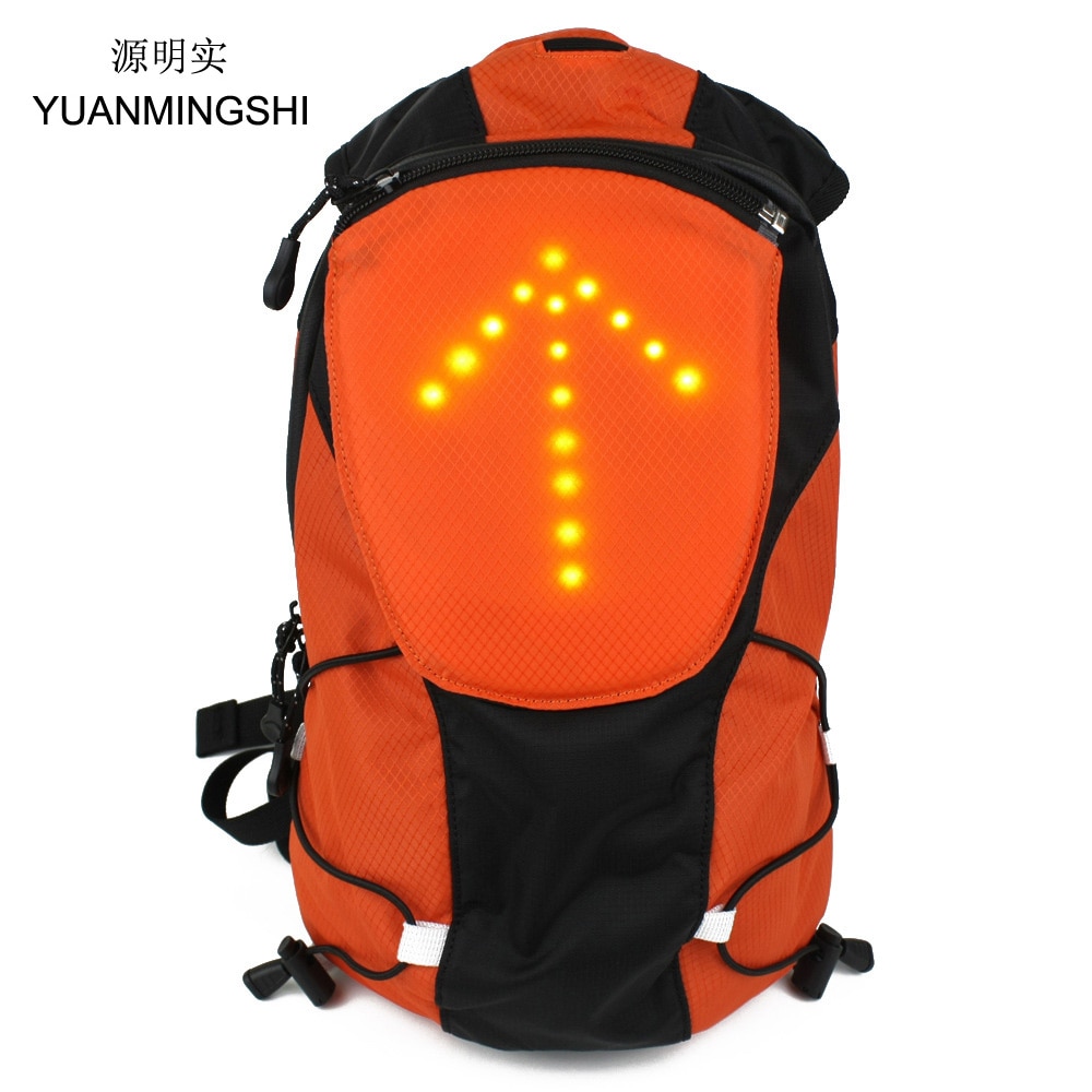 YUANMINGSHI Motorcycle Reflective Backpack Bag with Wireless Security Cycling Safety LED Backpack 5L With Remote Control