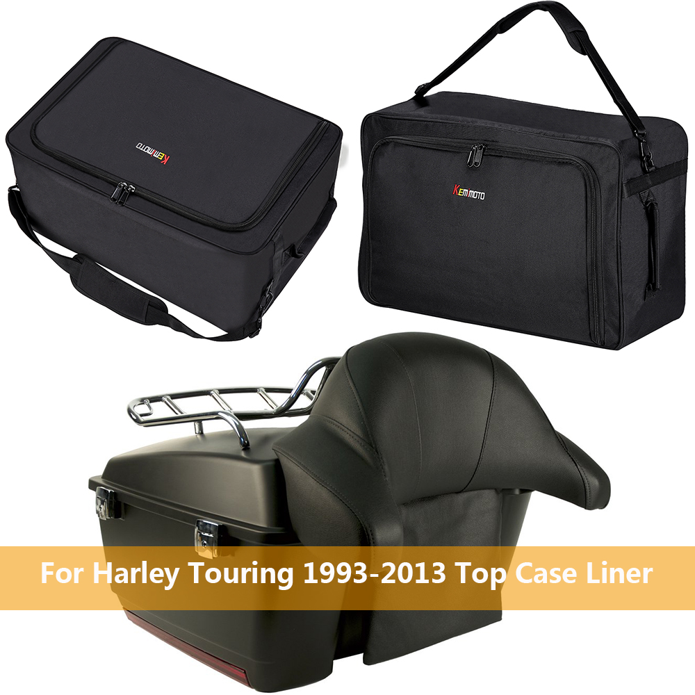 for Harley Electra Glide 1993-2013 Tour-Pak Liner Luggage Bag Black Expandable Inner Bags Container Classic FLHTC FLHTK FLHTCI