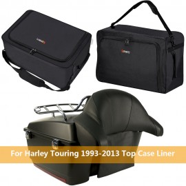 for Harley Electra Glide 1993-2013 Tour-Pak Liner Luggage Bag Black Expandable Inner Bags Container Classic FLHTC FLHTK FLHTCI