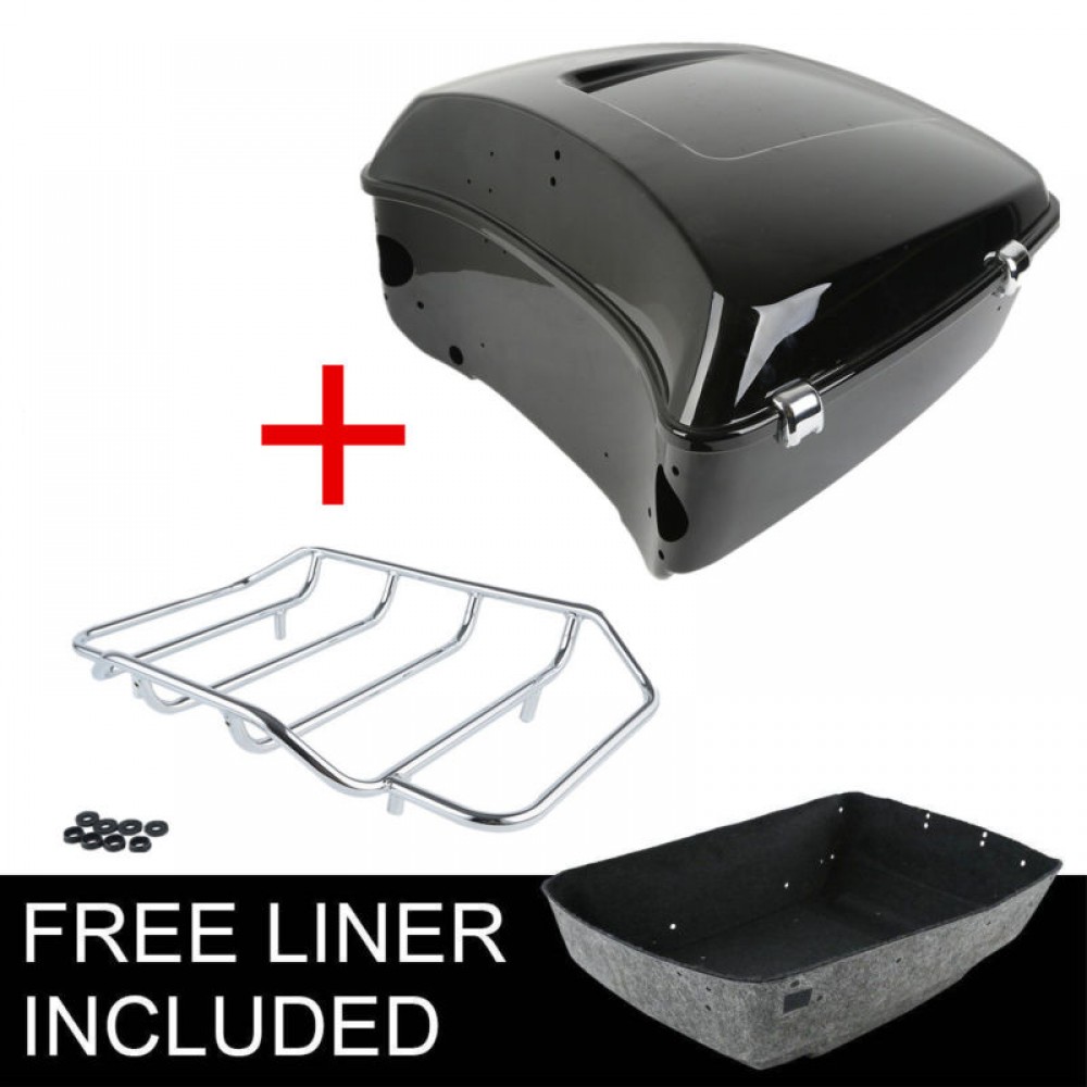 Motorcycle Motorbike King Tour Pak Pack Trunk Top Rack For Harley Touring Models Road King Electra Street Glide 14-18