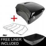 Motorcycle Motorbike King Tour Pak Pack Trunk Top Rack For Harley Touring Models Road King Electra Street Glide 14-18