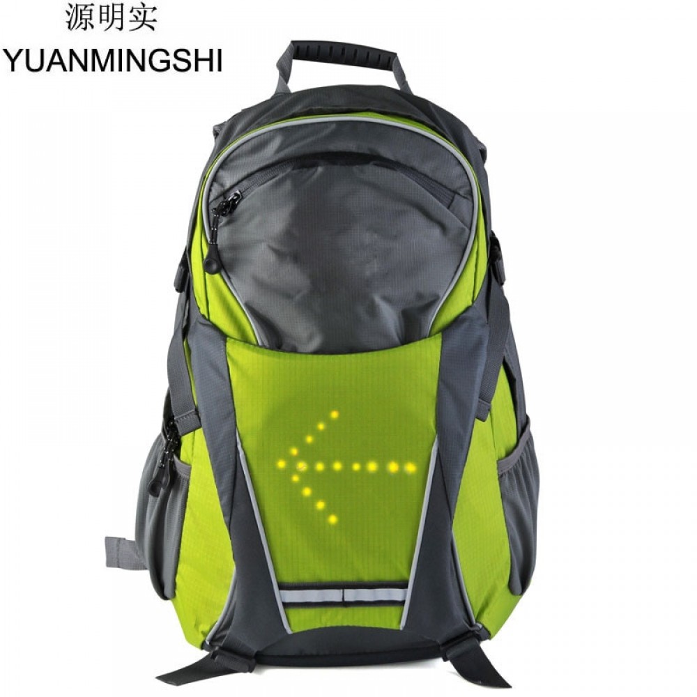 YUANMINGSHI Cycling Motorcycle High Visiblity 18L Backpack Bag With Turn Signal Reflective Vest Backpack for Night Cycling