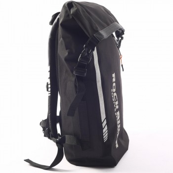 Free shipping 2017 Rock biker D-Elements Waterproof Roll Top Backpack/Gear Bag, Stealth-Black, 26.4 L