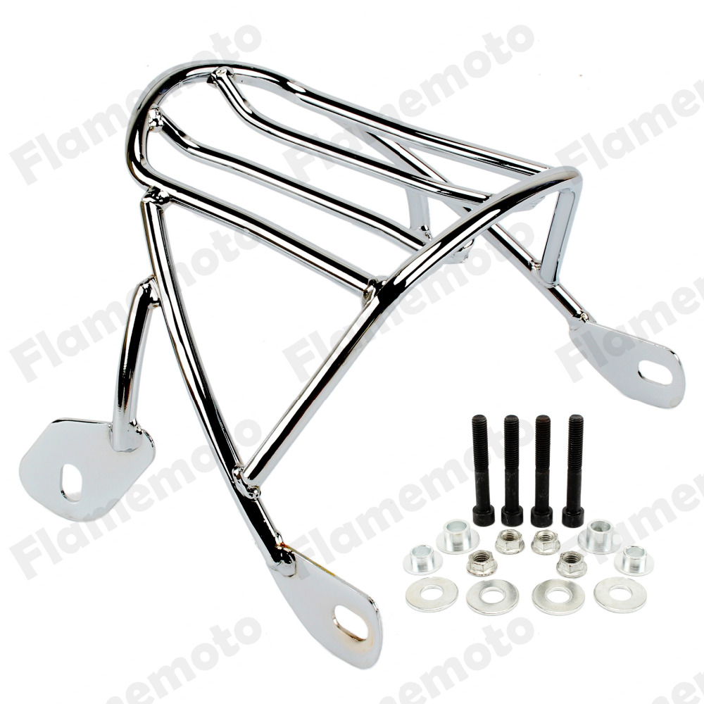 Chrome Solo Seat Luggage Rear Fender Rack For Harley Sportster XL883 XL1200 2004-2012 2013 2014 2015 2016