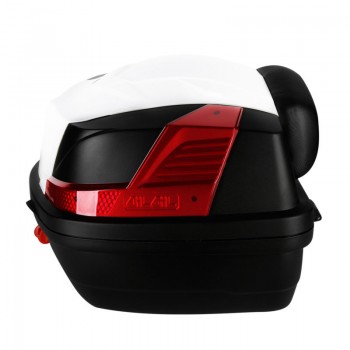 Motorcycle Trunk Hard Rear Tail Box Luggage Helmet Storage Case with Passenger Backrest For Touring Scooter Cruiser Dirt Bike