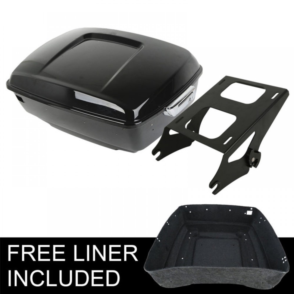 Motorcycle Moto 13.7 King Tour Pak Trunk W/Mount Rack For Harley Road Electra Street Glide FLHR FLHX FLTR FLHT 14-18