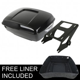 Motorcycle Moto 13.7 King Tour Pak Trunk W/Mount Rack For Harley Road Electra Street Glide FLHR FLHX FLTR FLHT 14-18