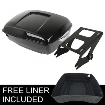Motorcycle Moto 13.7 King Tour Pak Trunk W/Mount Rack For Harley Road Electra Street Glide FLHR FLHX FLTR FLHT 14-18