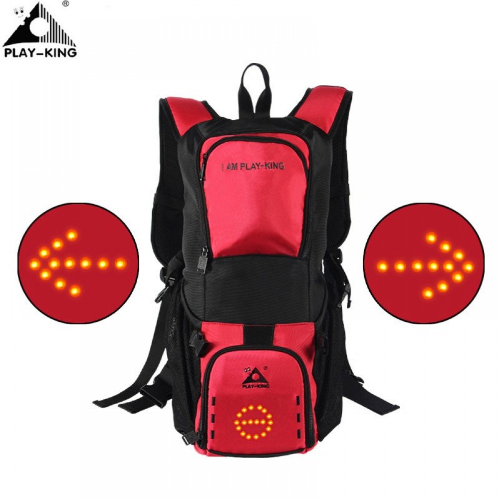 PLAYKING LED Turn Signal Reflective Cycling Backpack Bag For Travel Night Safety Cycling Backpack for Safety Night Riding Bag