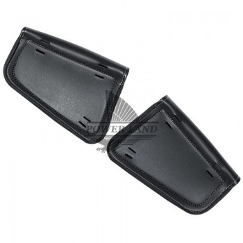 Motorcycle Luggage Bag Black PU Leather Saddle Bags Rider Motorbike Panniers 1pair Left+Right Side for Harley Sportster 883