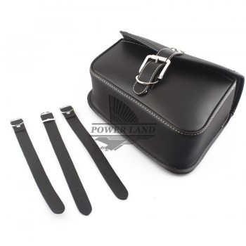 Motorcycle Luggage Bag Black PU Leather Saddle Bags Rider Motorbike Panniers 1pair Left+Right Side for Harley Sportster 883