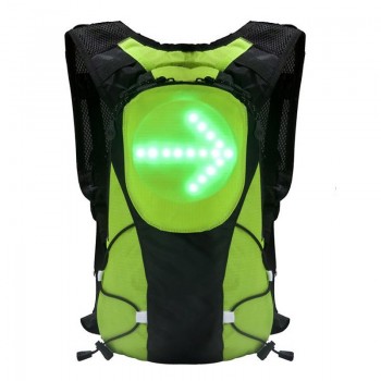 YUANMINGSHI High Visibility Reflective Cycling Safety LED Backpack Bag With Remote Control for Night Cycling Safety Rucksack