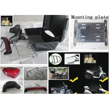 New Trunk Tail Box Luggage Backrest With Brake light For Honda Shadow Spirit Sabre Aero ACE Steed VLX 400 600 1100 DLX VTX1300