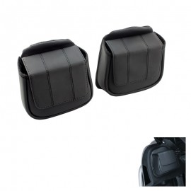 Motorcycle Leather Fairing Lower Door Pockets for Harley Ultra Limited CVO 14 Street Electra Road Glide Tri Glide