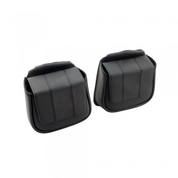 Motorcycle Leather Fairing Lower Door Pockets for Harley Ultra Limited CVO 14 Street Electra Road Glide Tri Glide