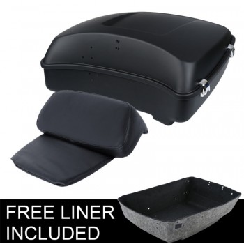 Motorcycle Chopped Tour Pak Trunk Backrest Pad For Harley Touring Models Road King Street Electra Glide FLHR FLH FLHX FLTR 14-18