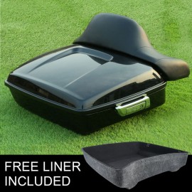 King Backrest + Chopped Tour Pak Trunk For Harley 14-18 Touring CVO Road King Street Glide  Special FLHR FLHX FLTRXS FLHXSE