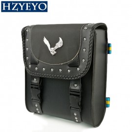 HZYEYO Faux Leather Bag Synthetic Handlebar Bags Front Fork Tool Bag for  Motorcycle Luggage , D829