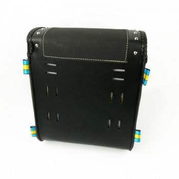 HZYEYO Faux Leather Bag Synthetic Handlebar Bags Front Fork Tool Bag for  Motorcycle Luggage , D829