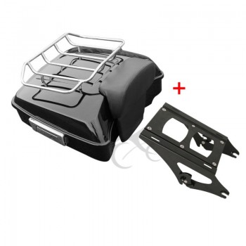 Motorcycle Chopped Tour Pak Pack Trunk Backrest Two-up Rack For Harley Davidson Touring Road King Glide Models 14+