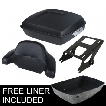 Motorcycle Moto  Chopped Tour Pak Pack Trunk and Backrest Rack For Harley Touring Electra Street Glide Road King FLHR FLHX FLH