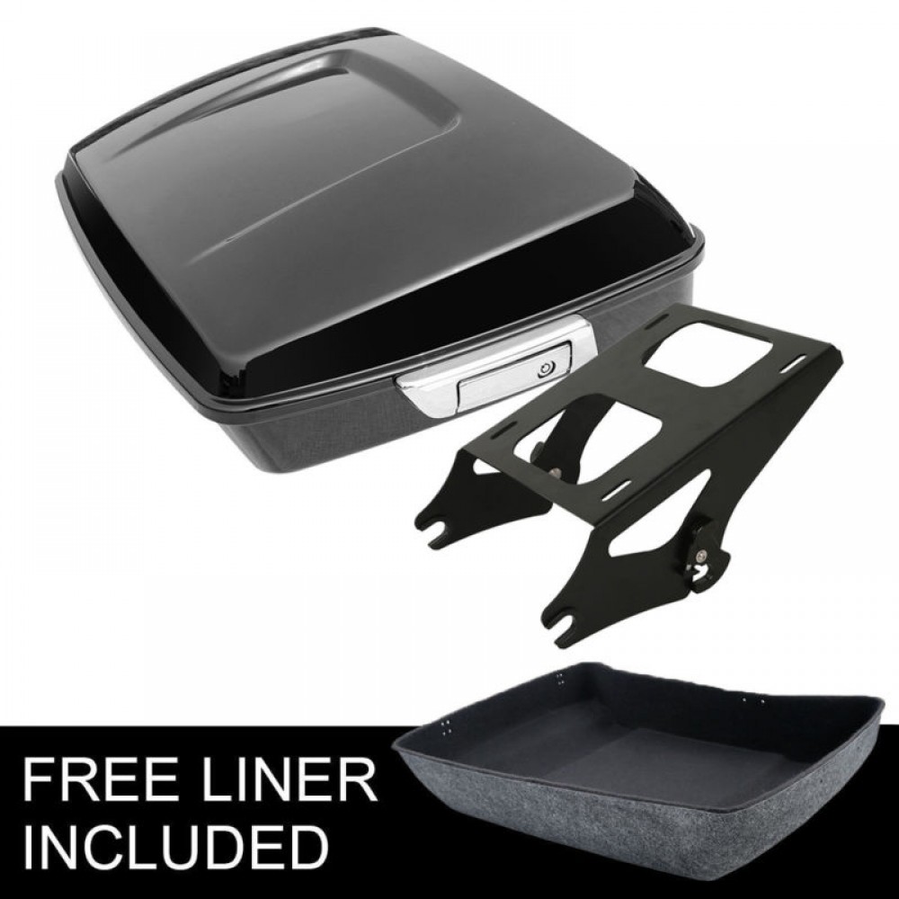 Motorcycle 10.7Chopped Tour Pak Pack amp; Mounting Rack For Harley Touring Road King Street Electra Gilde FLHX FLTR FLHT 2014-Up