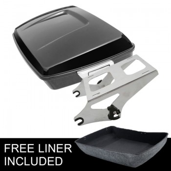 Motorcycle 10.7Chopped Tour Pak Pack amp; Mounting Rack For Harley Touring Road King Street Electra Gilde FLHX FLTR FLHT 2014-Up