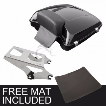 Motorcycle 5.5 Razor Tour Pak Pack Trunk Backrest W/ Rack For Harley Touring Models Road King Glide FLHX FLTRX FLTRXS 14-18
