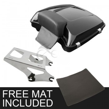 Motorcycle 5.5 Razor Tour Pak Pack Trunk Backrest W/ Rack For Harley Touring Models Road King Glide FLHX FLTRX FLTRXS 14-18
