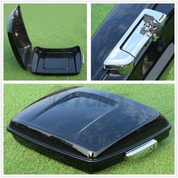 Motorcycle 5.5 Razor Tour Pak Pack Trunk Backrest W/ Rack For Harley Touring Models Road King Glide FLHX FLTRX FLTRXS 14-18