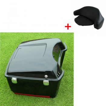 Motorcycle Motorbike 13.1 King Tour Pak Trunk Backrest amp; Side Light For Harley Touring Road King Electra Glide Models 97-13