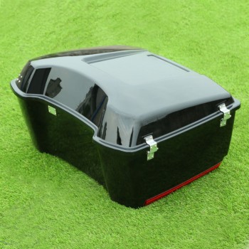 Motorcycle Motorbike 13.1 King Tour Pak Trunk Backrest amp; Side Light For Harley Touring Road King Electra Glide Models 97-13