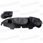Motorcycle Bags Windshield Bag Saddle 3 Pouch Pocket Fairing for Harley Electra Street Tri Glide 1996-2013 Black
