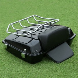 Motorcycle Motorbike Razor Tour Pak Pack Trunk +Top Rack amp;Backrest For Harley Touring Road King Glide 97-13