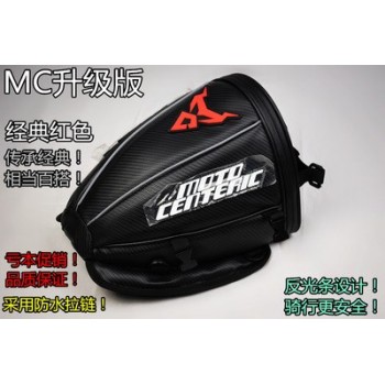 Motorcycle  Leather PU  Tail Bag seat saddle bags luggage Motorcycle Sport Back Seat Bag Waterproof Reflective