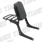 Motorcycle Matte black Backrest Sissy Bar Luggage Rack For HONDA  Rebel CA250 CMX 250