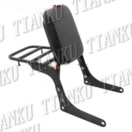 Motorcycle Matte black Backrest Sissy Bar Luggage Rack For HONDA  Rebel CA250 CMX 250