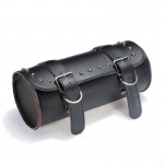 PU Black Front Fork Tool Bag Luggage Saddle Bag For Harley Chopper Bobber Cruiser Dyna Softail Sportster Brand New