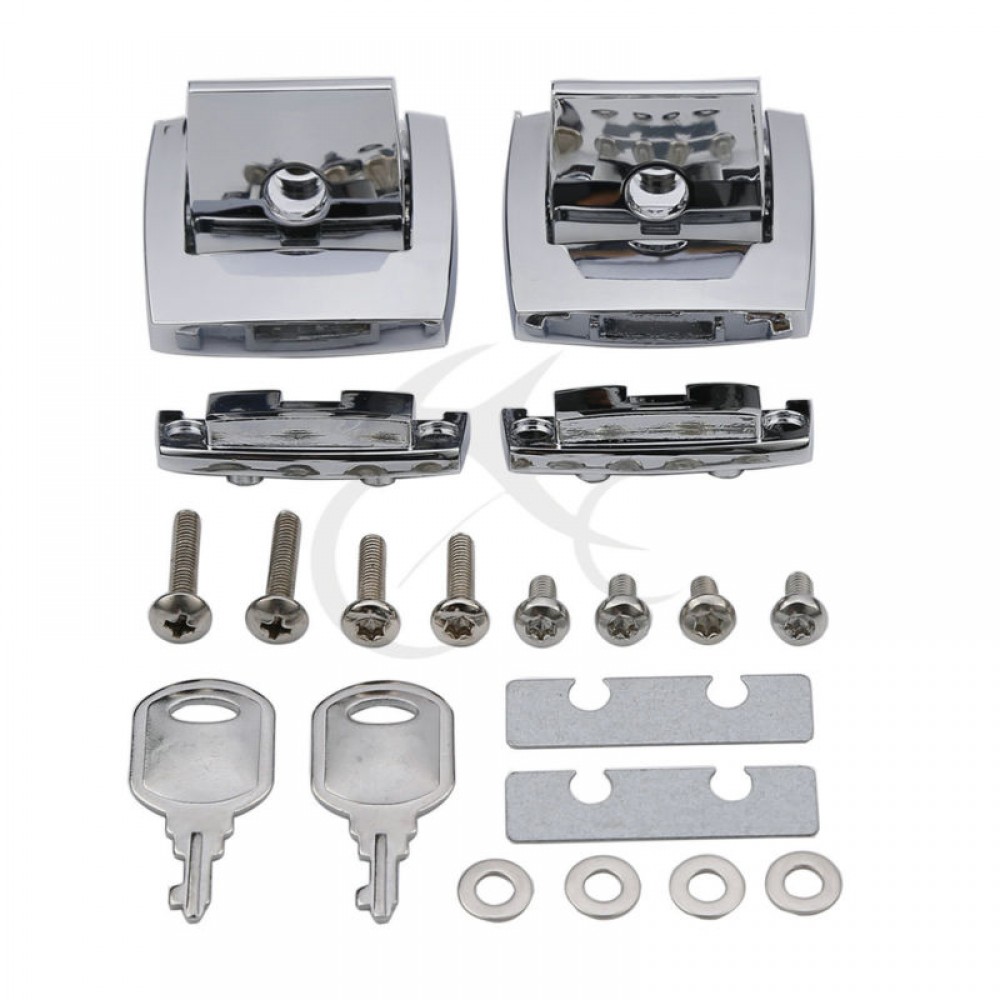 Chrome Tour Pack Pak Latch Cover kits For Harley Touring Ultra Electra Glide 88-13 04 Road King 1988-2013 2012 Motorcycle