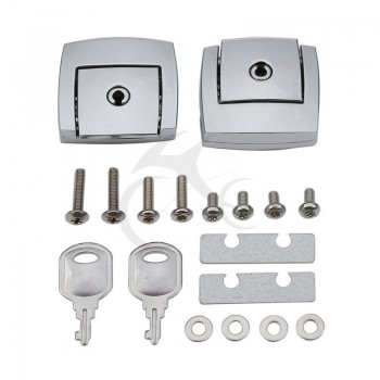 Chrome Tour Pack Pak Latch Cover kits For Harley Touring Ultra Electra Glide 88-13 04 Road King 1988-2013 2012 Motorcycle
