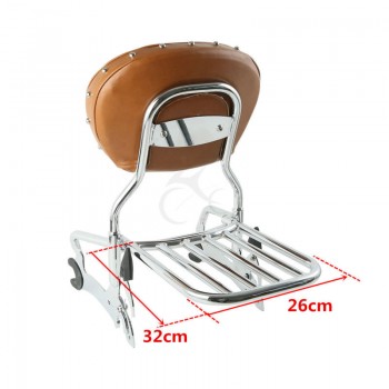 Motorcycle 12 Backrest Sissy Bar with Luggage Rack For Indian Vintage Chief Classic Dark Horse 14 15 16 17 18