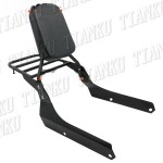 Black  Motorcycle Backrest Sissy Bar Luggage Rack For HONDA  Shadow VT 750 Phantom sports version 2006 -2013