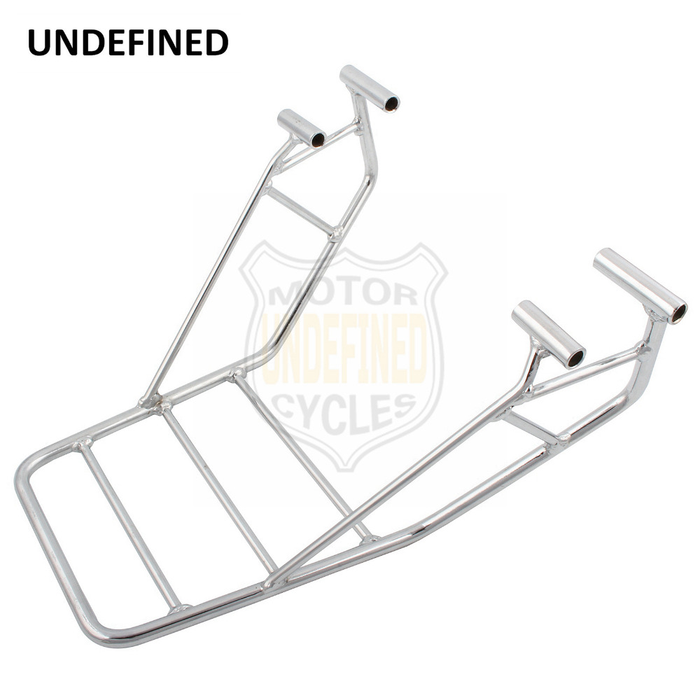 Chrome Chopped Rear Fender Luggage Rack Carrier Shelf Mount Bracket for Honda CB250 CB Nighthawk All Motorbike UNDEFINED