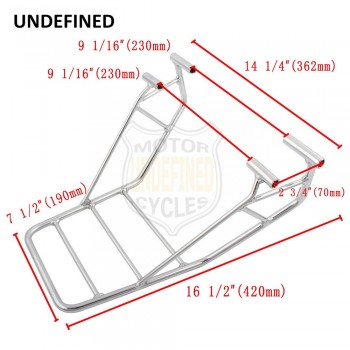 Chrome Chopped Rear Fender Luggage Rack Carrier Shelf Mount Bracket for Honda CB250 CB Nighthawk All Motorbike UNDEFINED
