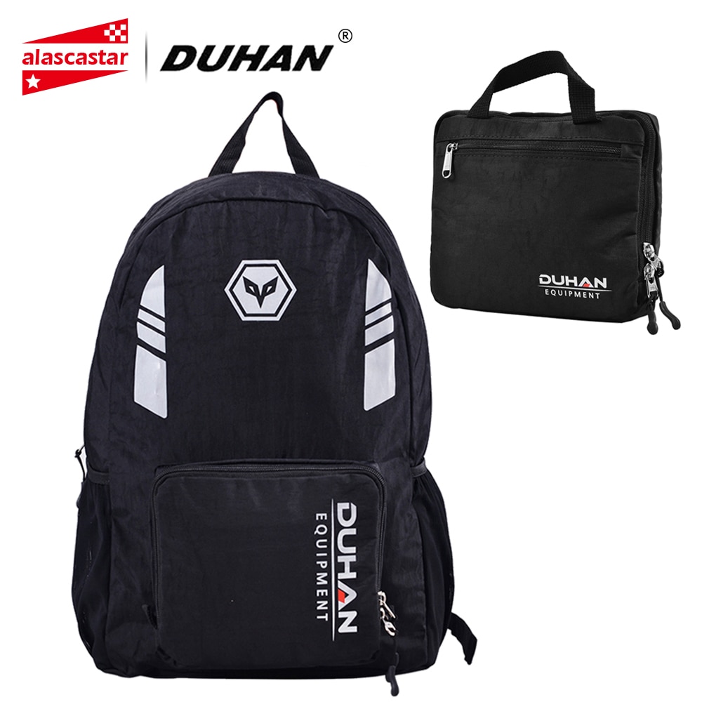 DUHAN Motorcycle Bag Foldable Motorcycle Luggage Bags Men Women Motorcycle Helmet Bag Reflective Leisure Travel Backpack 17L