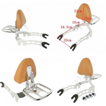 Sissy Bar Passenger Backrest + Mouting Spools For Indian Scout 15-18 Sixty 16-18 Motorcycle
