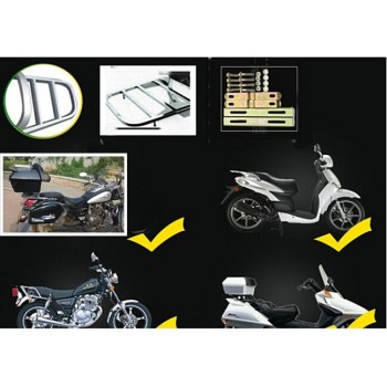 Motorcycle Trunk Tail Box Luggage With Top Rack Backrest For Harley Davidson Sportster XL883 1200 48 72 Dyna Wide Glide Softail